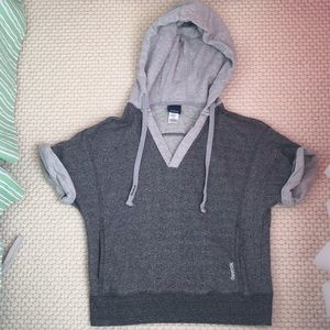 LM GRAY REEBOK SHORT SLEEVE HOODIE